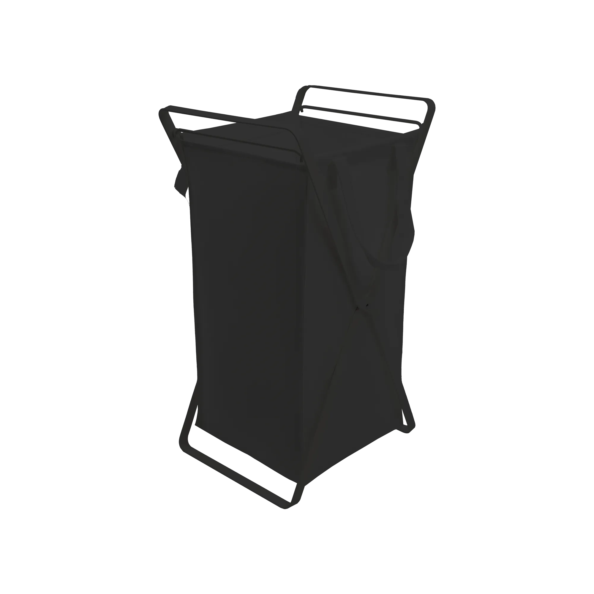 Laundry Hamper with Cotton Liner - Two Sizes - Steel   Cotton from Yamazaki Home