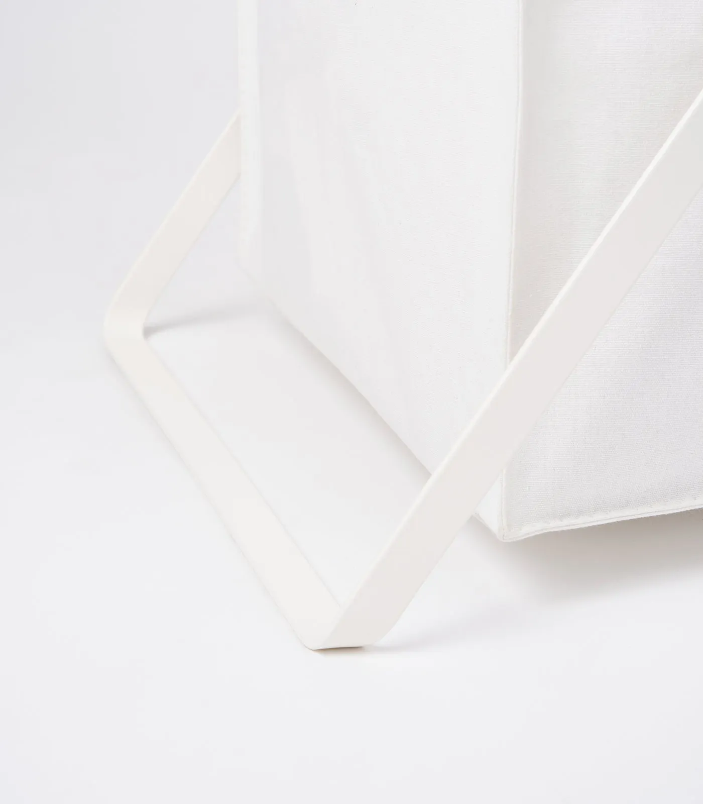 Laundry Hamper with Cotton Liner - Two Sizes - Steel   Cotton from Yamazaki Home