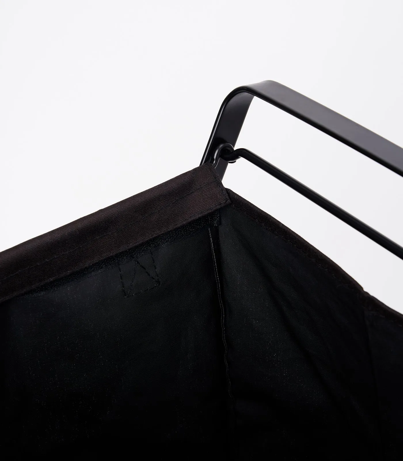 Laundry Hamper with Cotton Liner - Two Sizes - Steel   Cotton from Yamazaki Home
