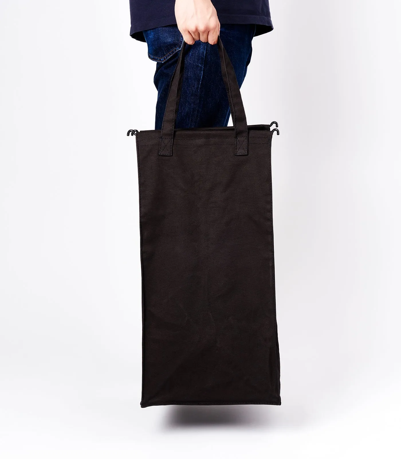 Laundry Hamper with Cotton Liner - Two Sizes - Steel   Cotton from Yamazaki Home