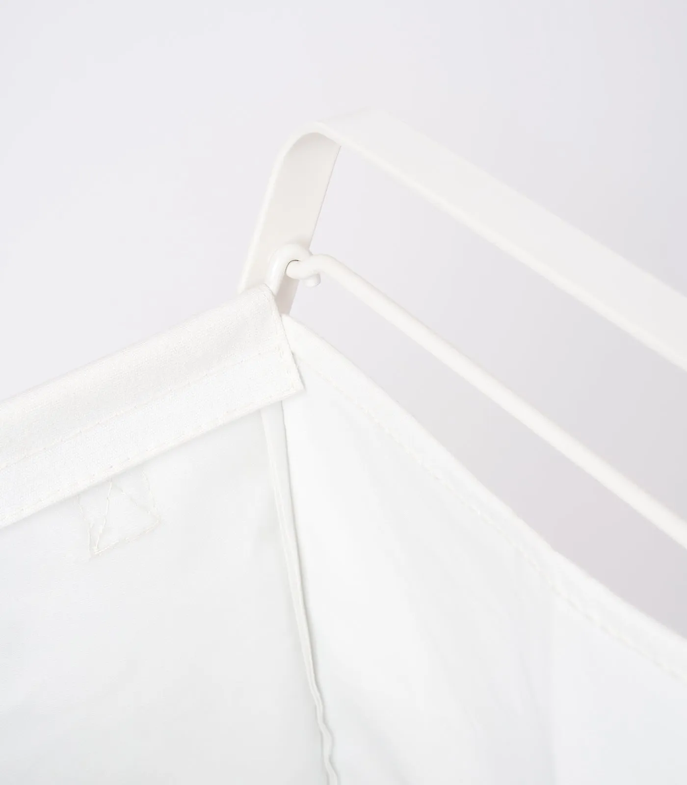 Laundry Hamper with Cotton Liner - Two Sizes - Steel   Cotton from Yamazaki Home
