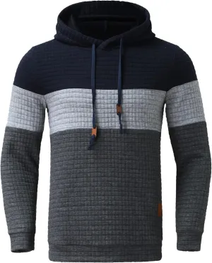 LCMTWX Men Hoodies Casual Hoodies for Men Jacket Casual Stitching Hooded Zipper Sweaters Coat Loose Warm Winter Jacket
