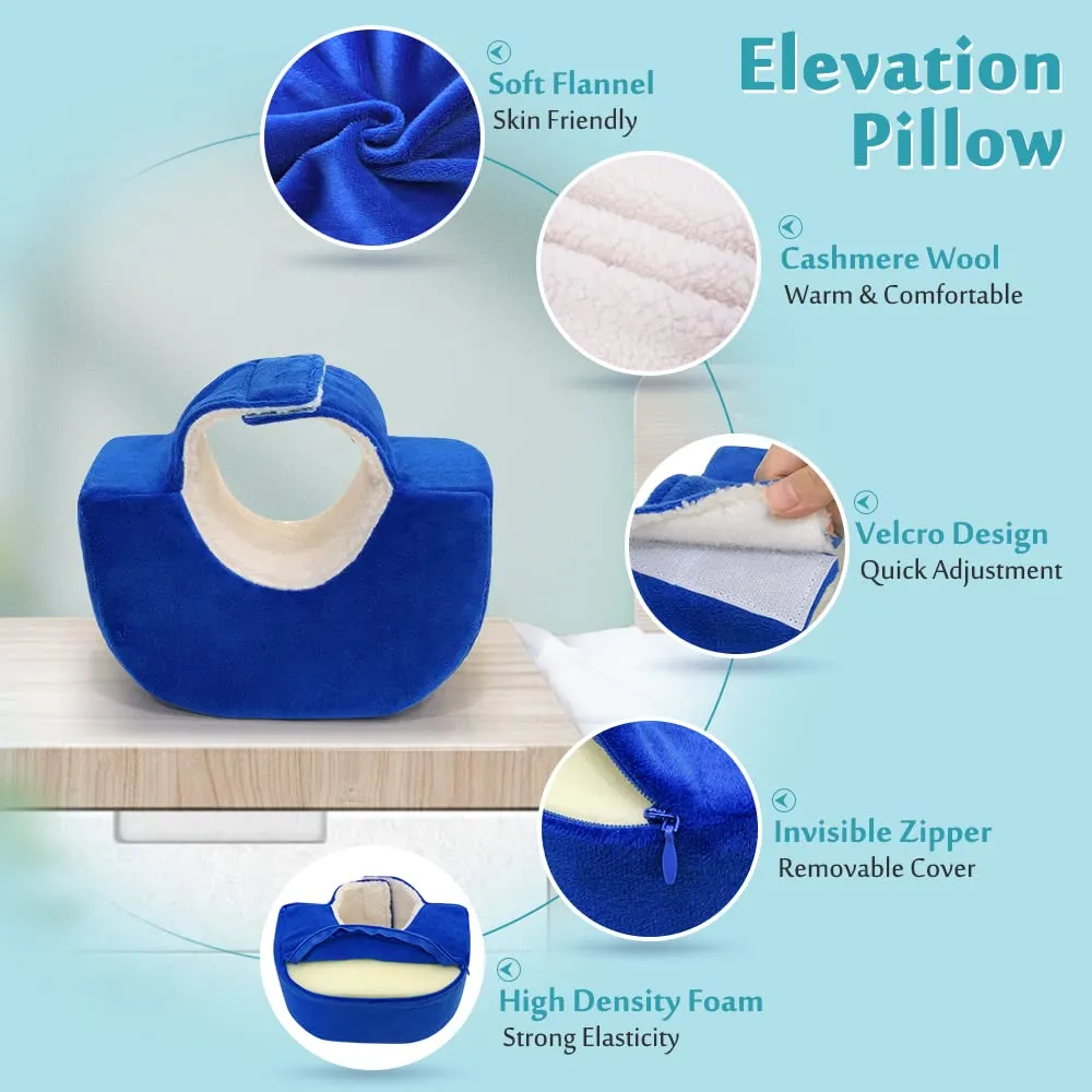 Leg Elevation Pillows Foot Pillow Heel Protectors for Pressure Sores Post Surgery Feet Swelling Ankle Protector Support Pillow Cradle Bed Sores Foot Surgery Recovery Supplies Ulcer Cushion - 2PCS