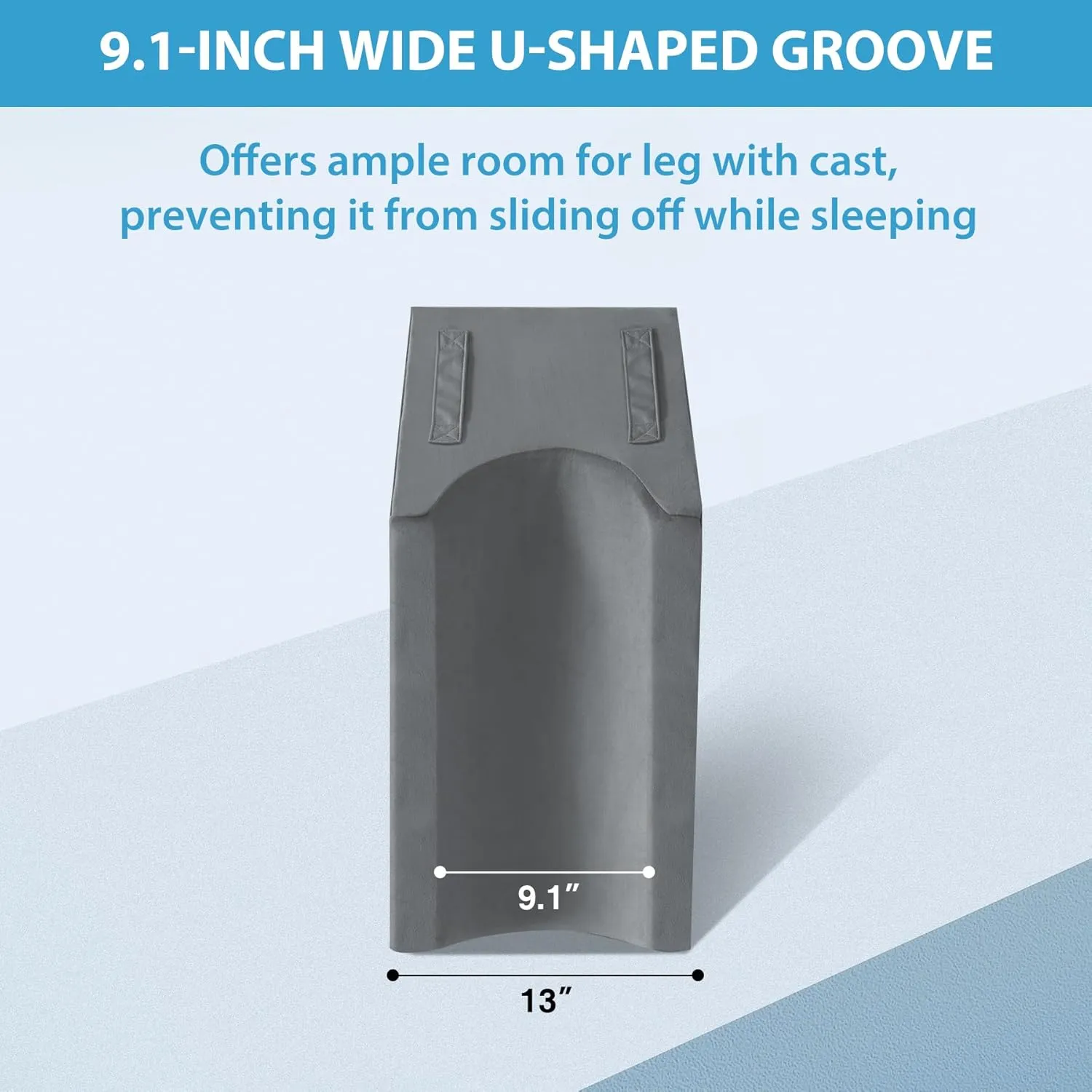 Leg Elevation Pillows for After Surgery, Injury or Rest, Memory Foam Leg Elevating Pillow, Leg Pillow Elevation Blood Circulation, Knee Pillow Wedge Pillow for Knee Hip Ankle Pain Relief, Grey