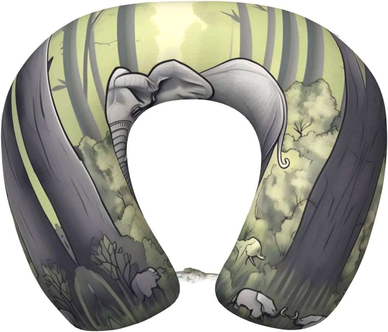 Leisure and Comfortable Travel Pillow, Walking Elephant Memory Foam U-Shaped Neck Pillow, Camping Home Office Driving headrest Leisure