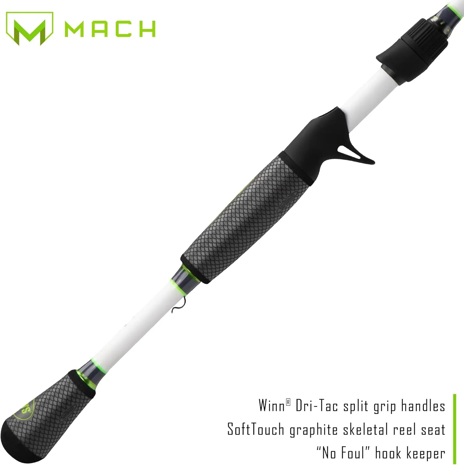 Lew's MACH Casting Fishing Rod, IM7 Graphite Blank with Stainless Steel Guides, Winn Dri-Tac Split Grip Handle