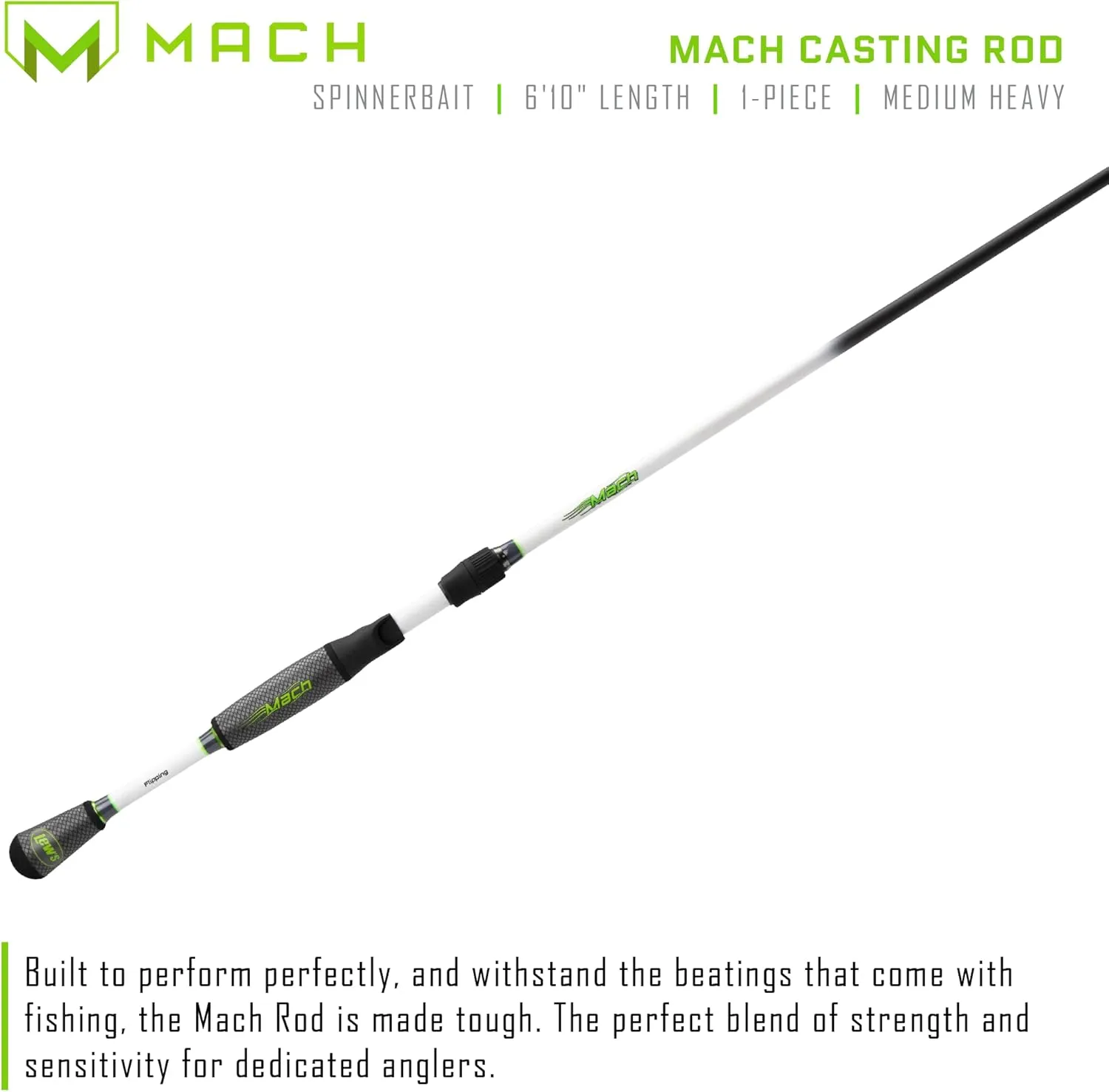 Lew's MACH Casting Fishing Rod, IM7 Graphite Blank with Stainless Steel Guides, Winn Dri-Tac Split Grip Handle