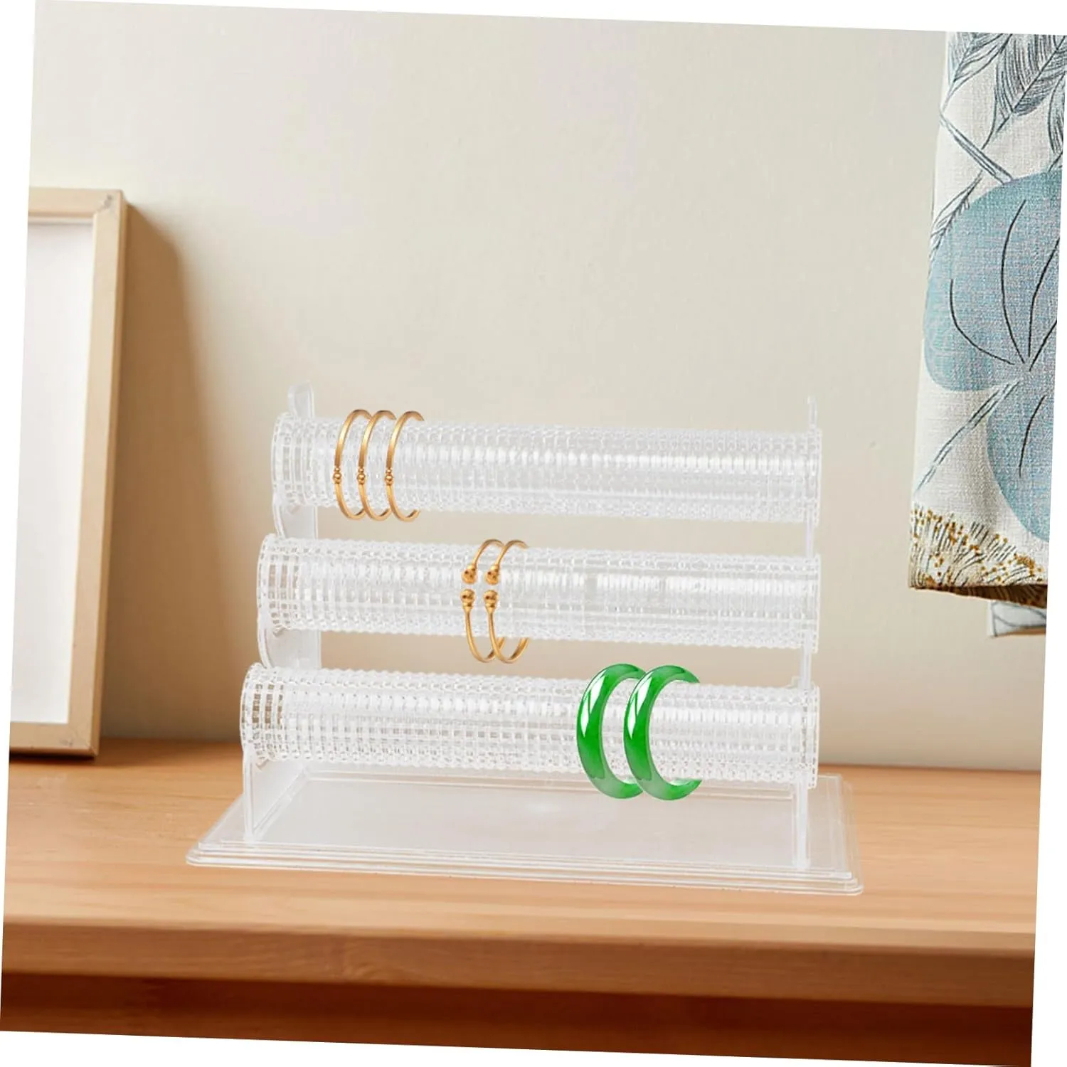 LIFKOME Dismountable Three-layered Bracelet Display Stand for Jewelry Organization Transparent Holder for Home Decor and Store Use for Watches and Hairbands
