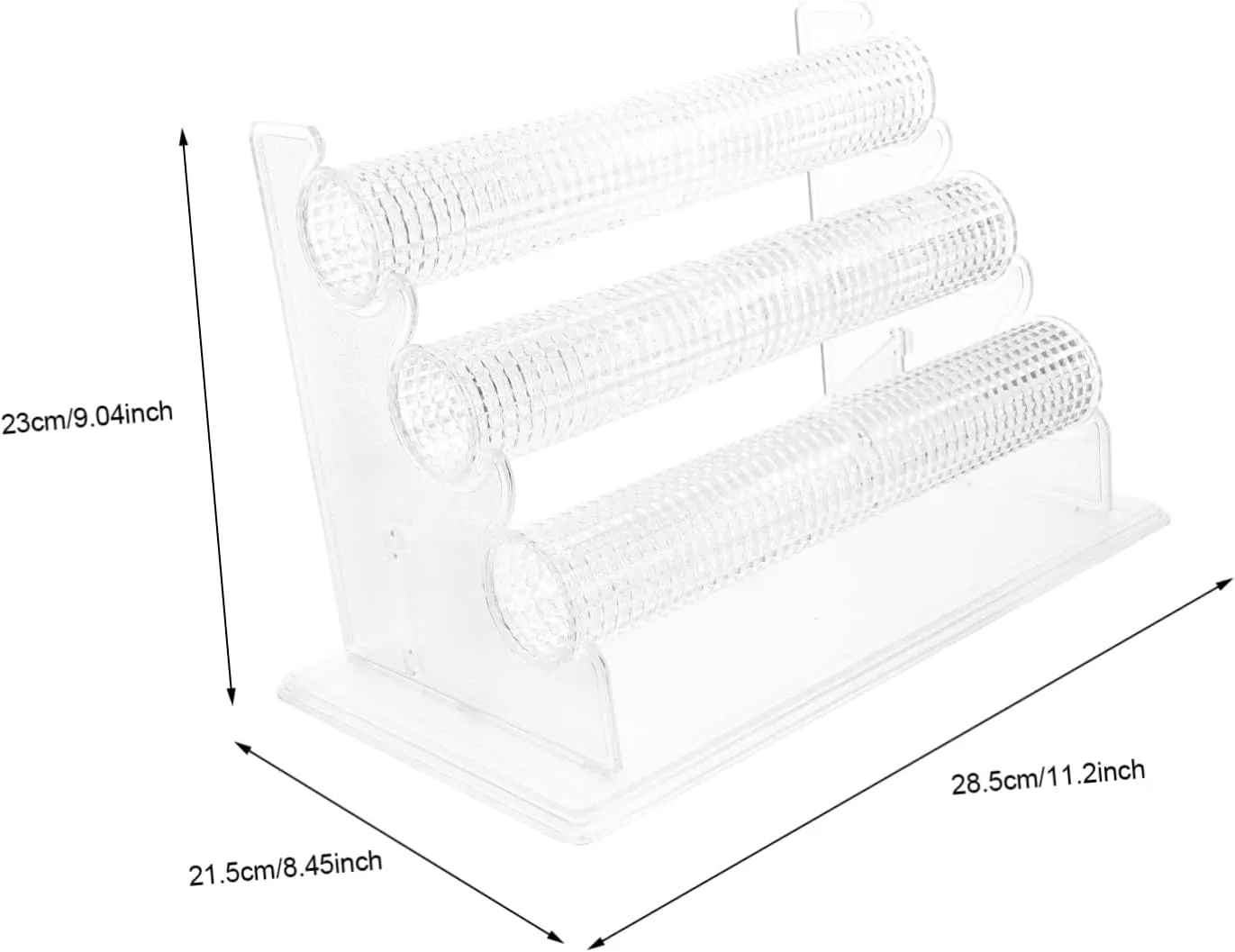 LIFKOME Dismountable Three-layered Bracelet Display Stand for Jewelry Organization Transparent Holder for Home Decor and Store Use for Watches and Hairbands