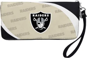 Littlearth NFL Oakland Raiders Curve Zip Organizer, Team Color, 8" x 4" x 1"
