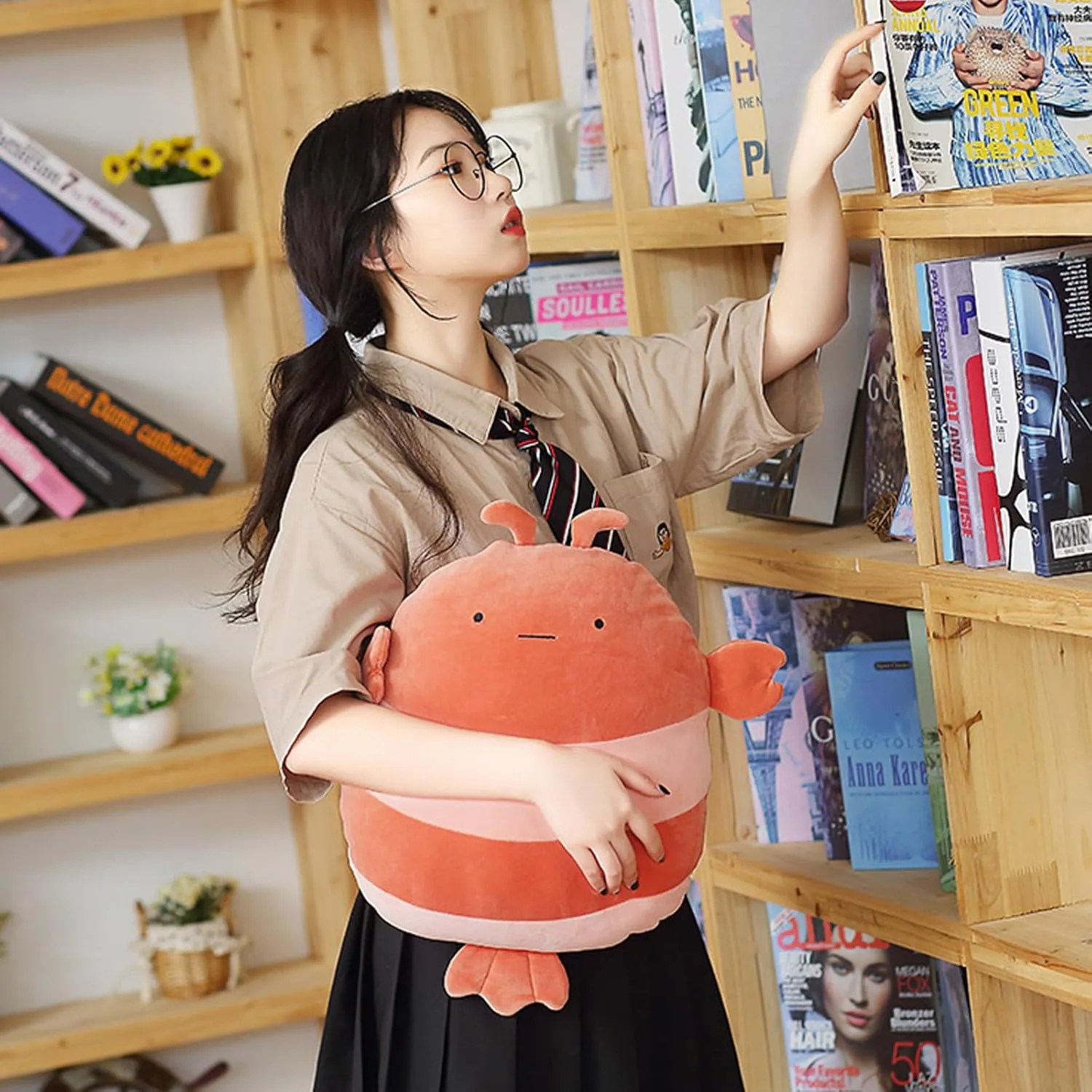 Lobster Plush Pillow, 16 inch Lobster Stuffed Animal Plush Toy Cute Plush Animal Pillows for Birthday, Valentine, Christmas