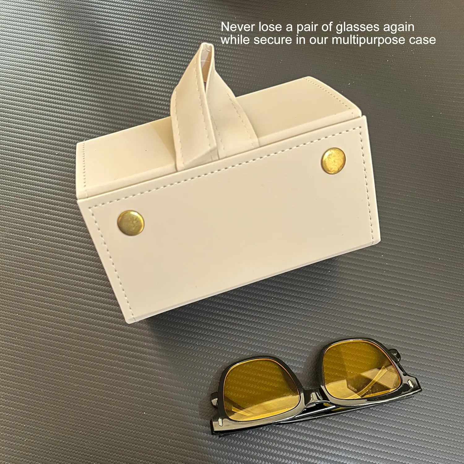 Longjet Sunglasses Organizer 5 Slots Travel Glasses Case Multiple Pairs Eyeglasses Storage Box Hanging Eyewear Holder
