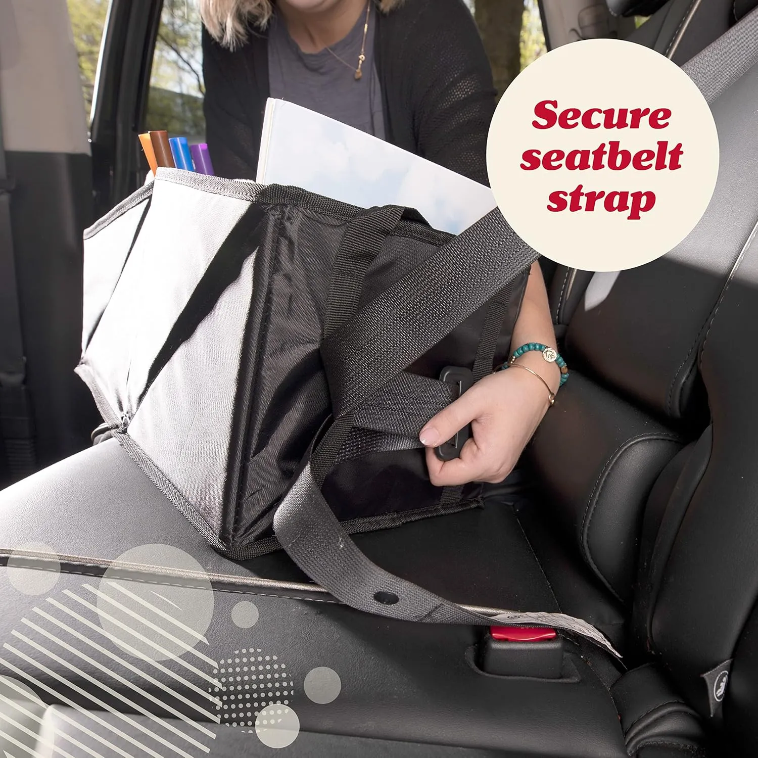 Lusso Gear Car Seat Organizer for Front or Backseat - Great for Adults & Kids, Features 9 Storage Compartments for Toys, Magazines, Tissues, Maps, Books, Documents, Games & More (Floral)