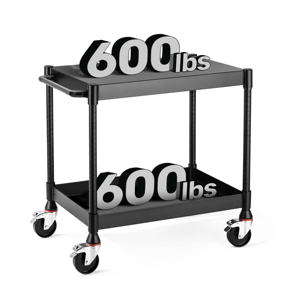 Luxor MightyHaul 24" Heavy-Duty Utility Cart, 2 Shelves (UCMT010)
