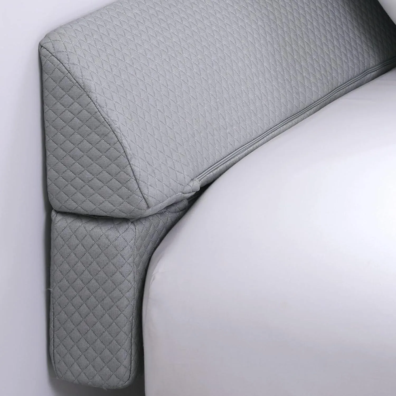 MABOZOO Pillow Wedge for Headboard Gap,Light Grey Bed Wedge Gap Filler Queen Size,Foldable Bed Wedge Pillow for Headboard,Foam Mattress Gap Filler,60"x6"x6"