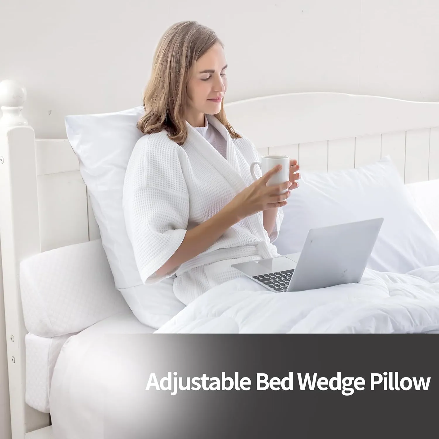 MABOZOO Pillow Wedge for Headboard Gap,White Bed Wedge Gap Filler Twin Size,Foldable Bed Wedge Pillow for Headboard,Foam Mattress Gap Filler,39"x6"x6"
