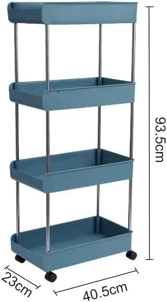 MaGiLL Multifunctional Rack Storage Trolley Kitchen Bathroom Household Storage Rack