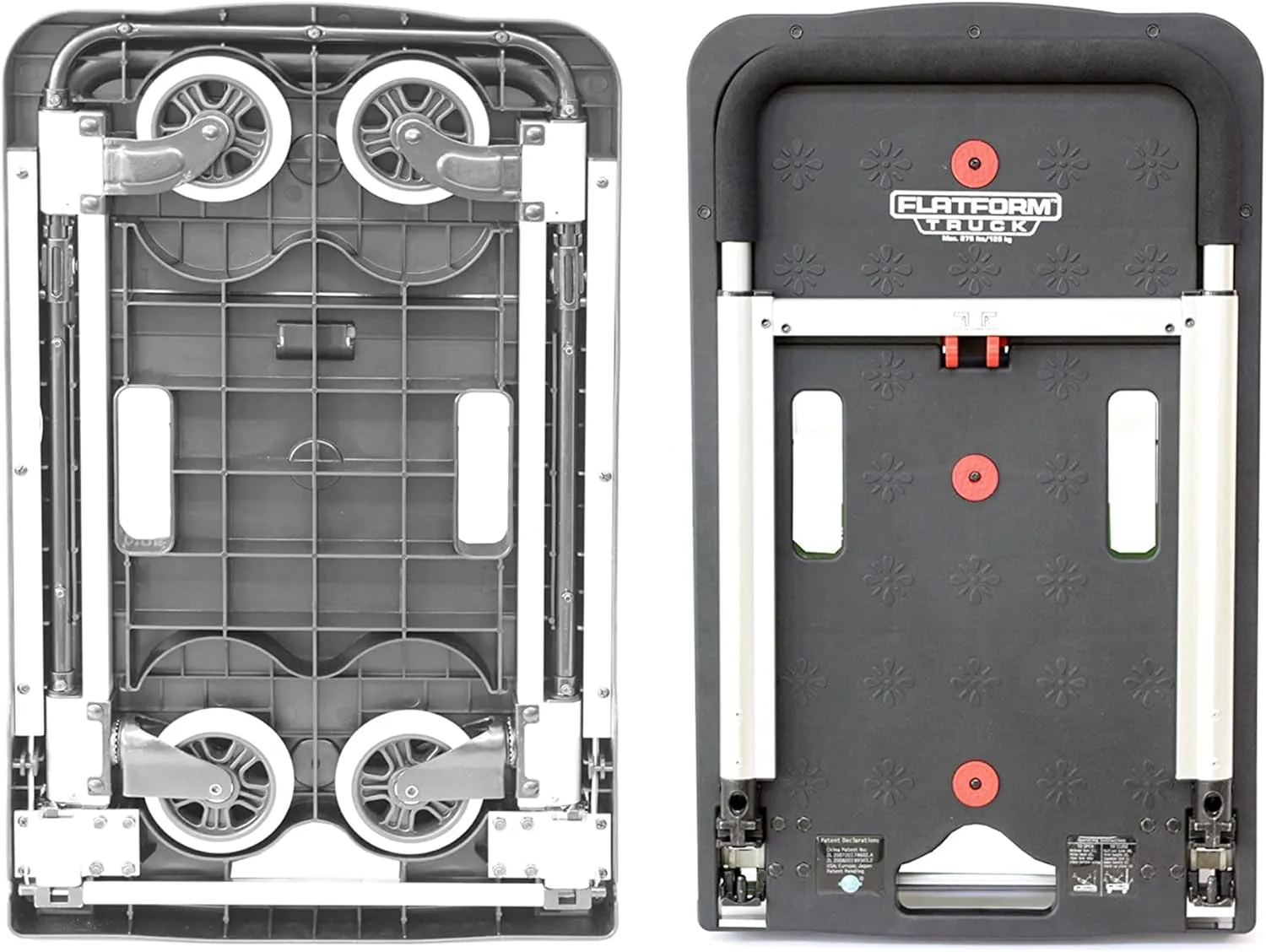 Magna Cart 3 Pack Collapsible Dolly Cart, Rolling Trolley with Wheels, 300 Lbs