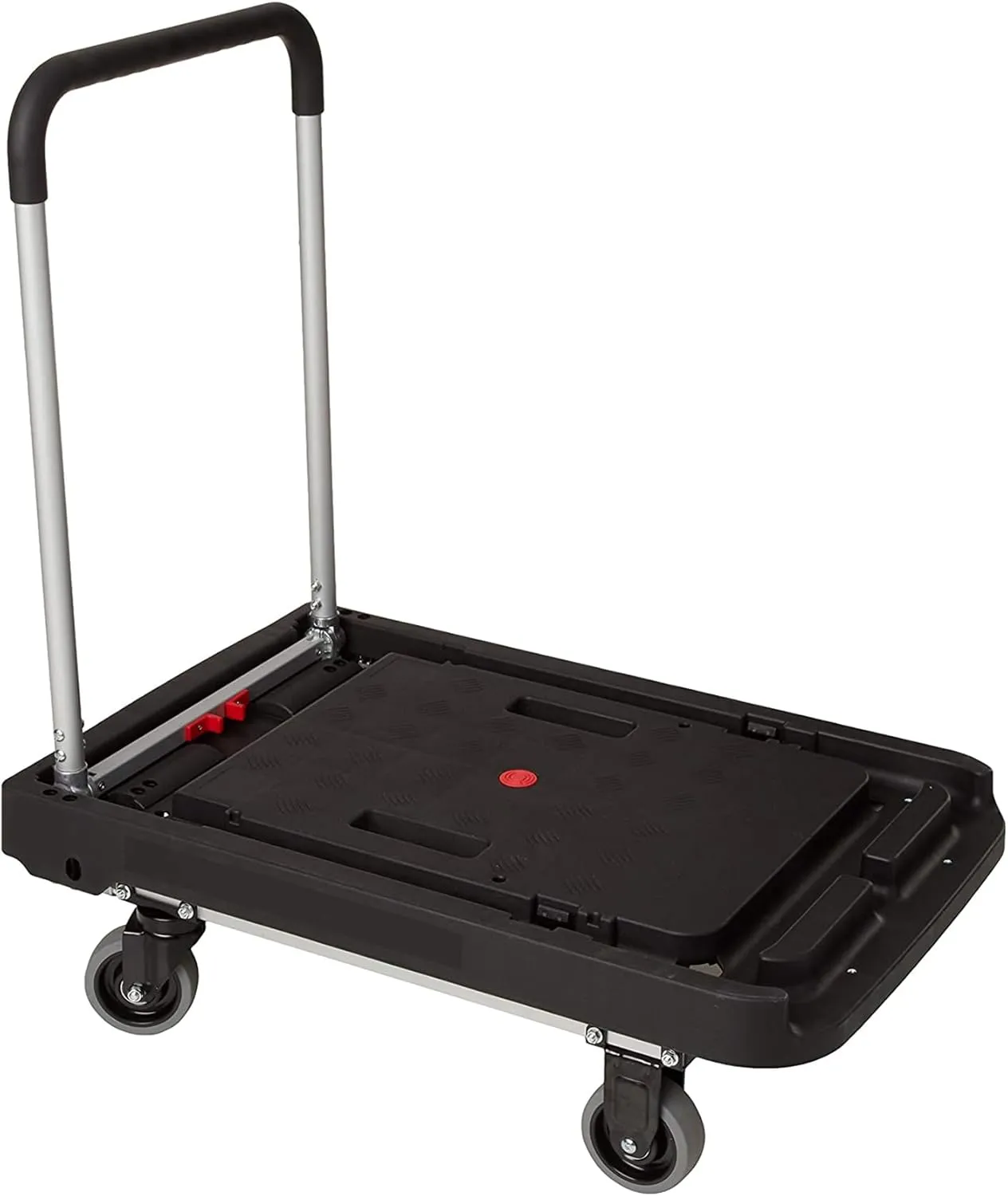 Magna Cart FFXL Folding Platform Transport Cart with Rubber 360-Degree Rotating Wheels, Telescoping Handle, and 500 Pound Capacity (2 Pack)