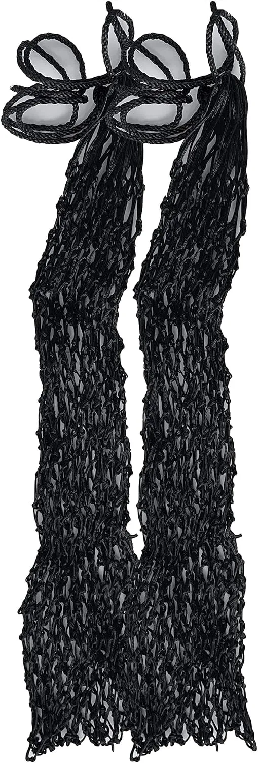 Majestic Ally 2 pcs Ultra Slow Feed 1.5"x1.5" Holes 40” Hay Net for Horses and livestocks (Black)