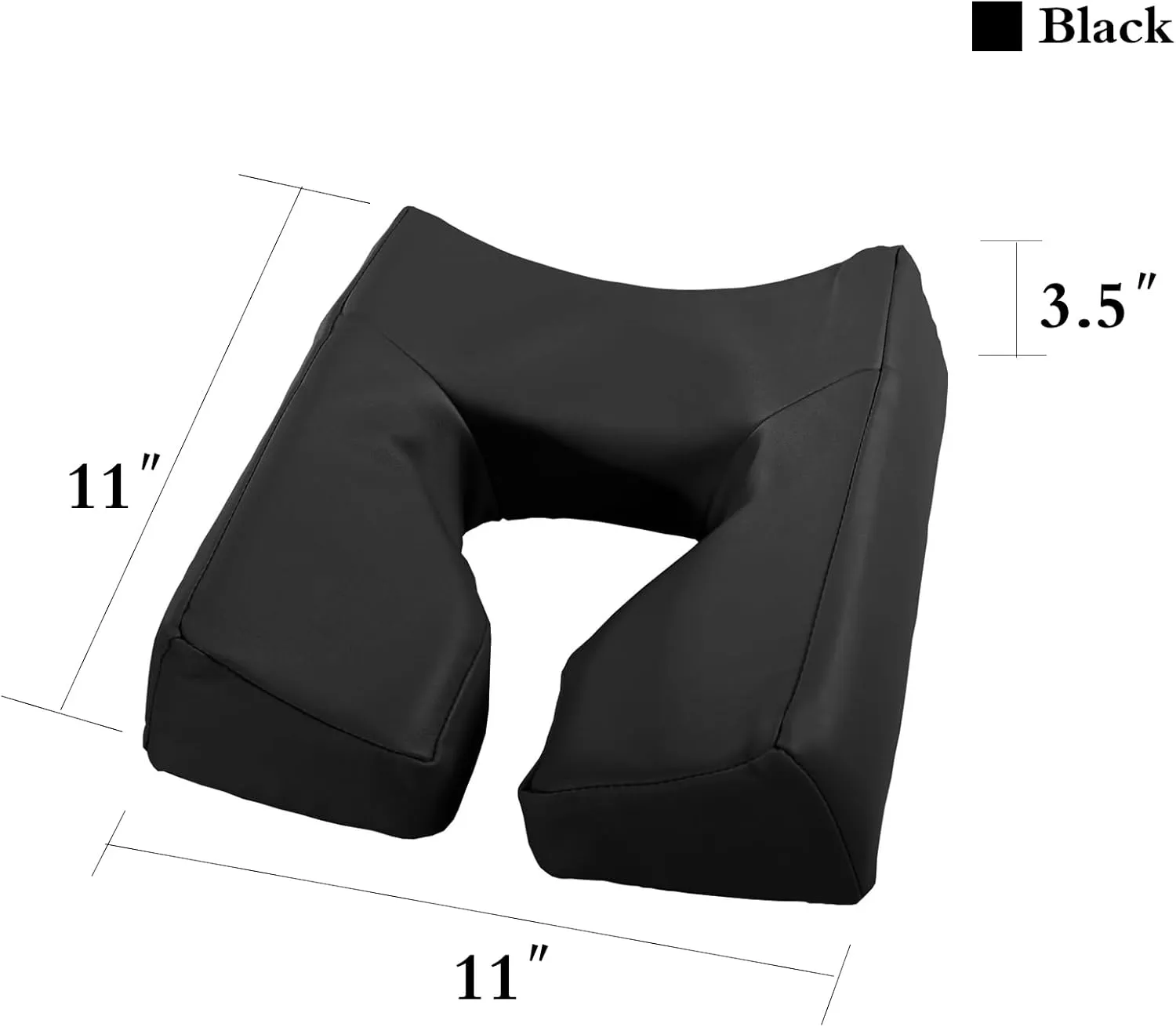 Master Massage Massage Patented Memory Foam Ergonomicdream Face Cushion Pillow Headrest, Black