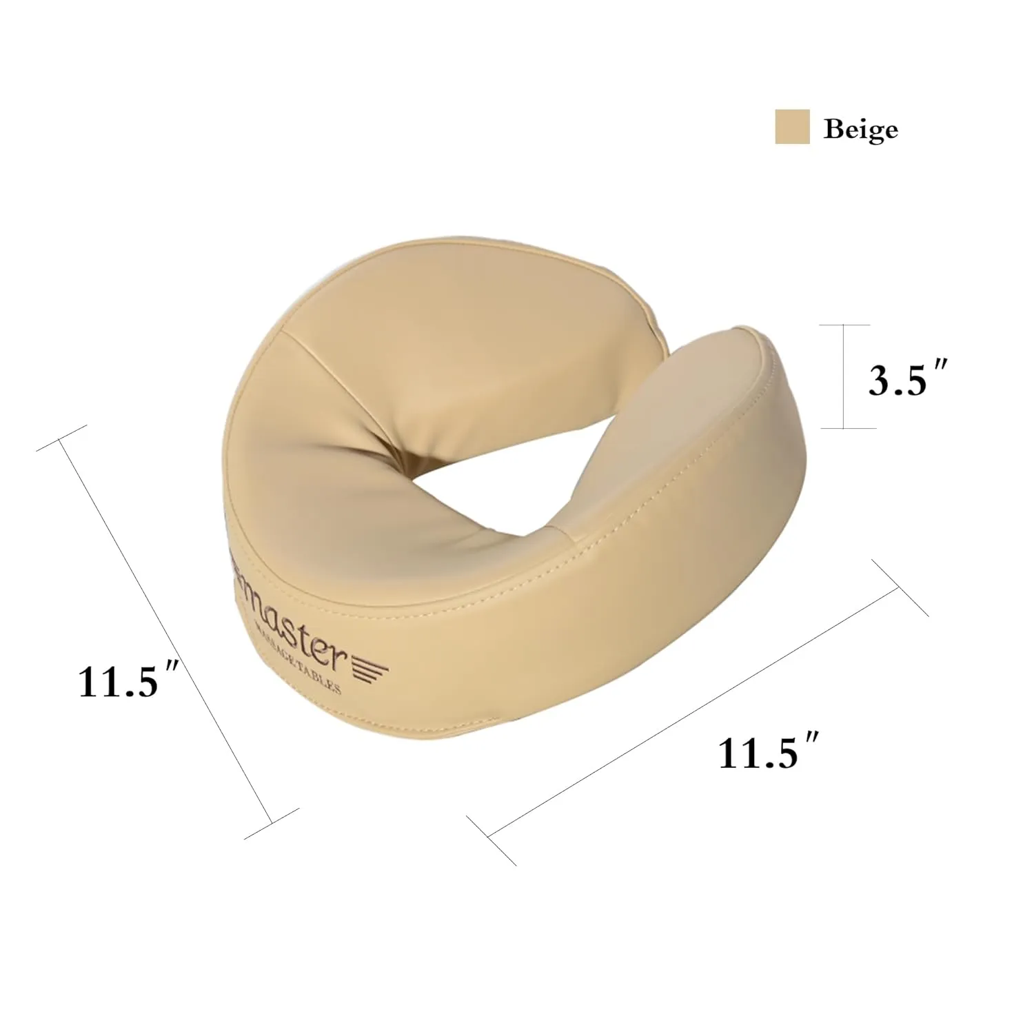 Master Massage Patented Ultra Plush Memory Foam Face cushion Pillow Headrest Cream,10081R