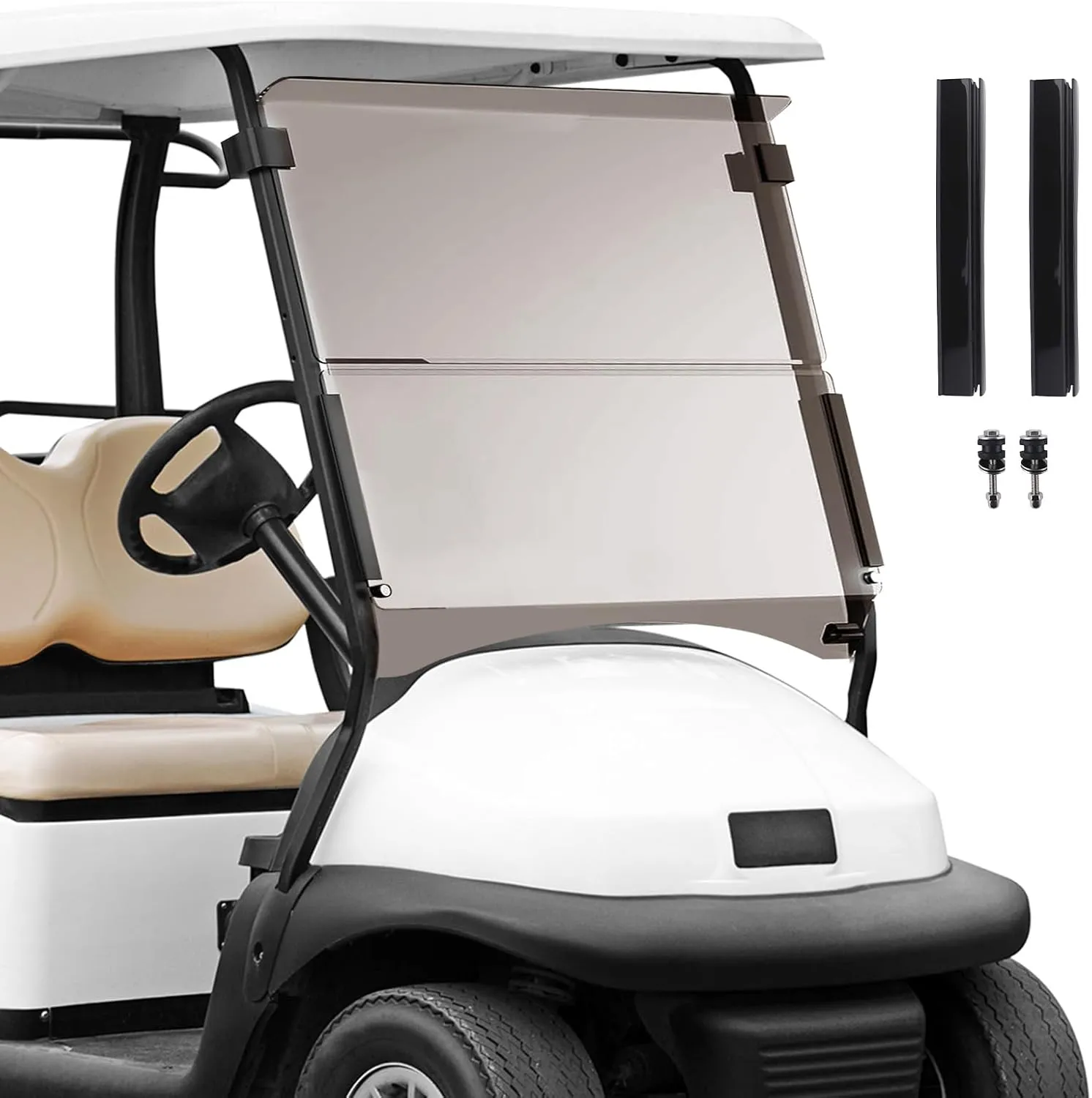 maXpeedingrods Golf Cart Windshield Tinted for Club Car Precedent 2004-2024, Foldable PC UV Resistant Windshield 32.76"H X 37.64"W