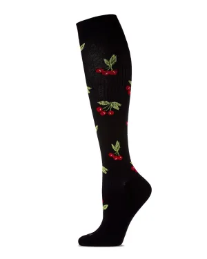 MEMOI MFY-06339 VERY CHERRY COMPRESSION SOCKS