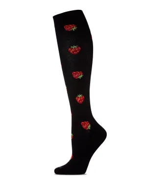 MEMOI MFY-06340 STRAWBERRY FIELD COMPRESSION SOCKS