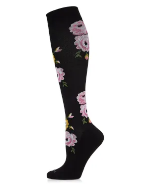 MEMOI MFY06342 IN BLOOM COMPRESSION SOCKS