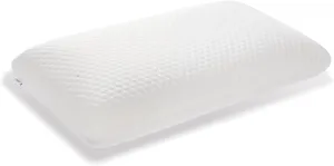 Memory Foam Bed Pillows, Pillow for Side and Back Sleeper, Pillow for Neck Pain Relief, Washable Removable Cover, Soft, White (Queen)