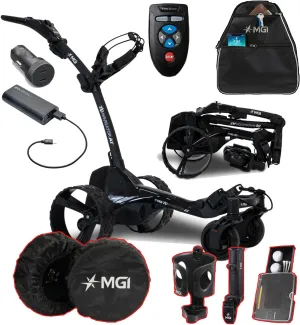 MGI Zip Navigator at All-Terrain Remote Golf Cart with Accessories | Power Bundle | 3-Year Warranty | 36 Holes Extended Battery (Power & Cooler)