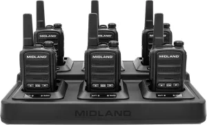 Midland BR10 Heavy-Duty Business Walkie Talkies – 2-Watt Long Range Two-Way Radios, FRS License-Free, Rechargeable Battery, Portable Handhelds for Job Sites & Manufacturing (6-Pack)