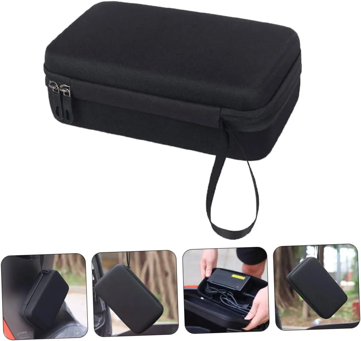 Mikikit Portable Ev Cable Organizer Case Bike Accessories Pouch Shockproof Hard Shell Bag Electric Scooter Charger Storage Outdoor Handbag