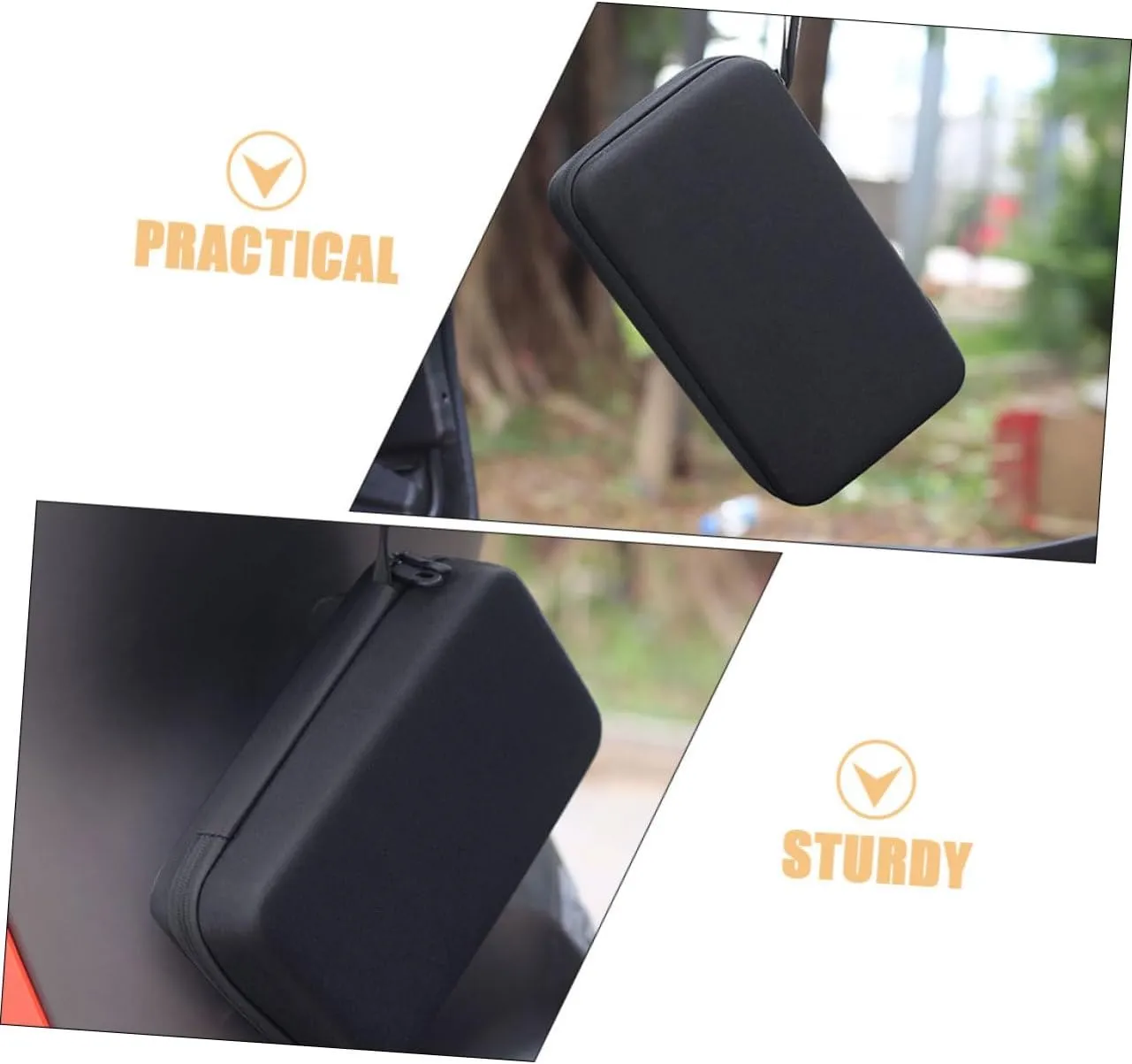 Mikikit Portable Ev Cable Organizer Case Bike Accessories Pouch Shockproof Hard Shell Bag Electric Scooter Charger Storage Outdoor Handbag
