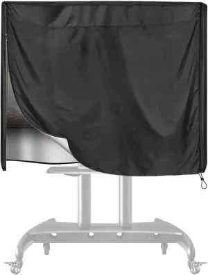 Mobile Outdoor TV Stand Cover for 60-72 Inches Mobile TV Cart Black Waterproof Moisture-proof Dust-proof TV Screen Protection Cover