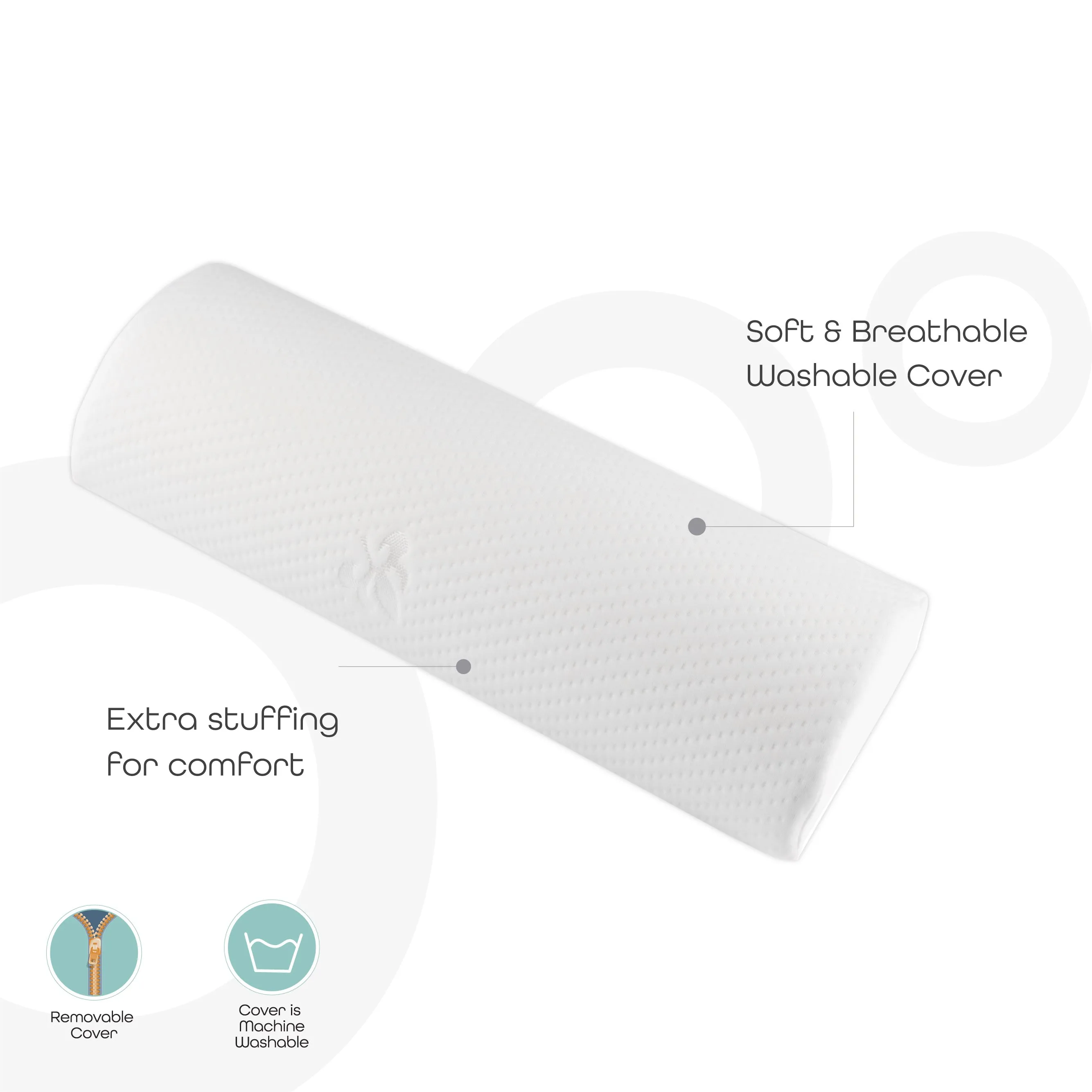 Moon -   Half Moon  Pillow - White