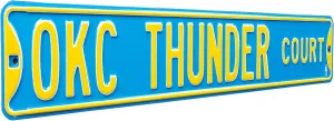 NBA Oklahoma City Thunder Okc Thunder Court Street Sign, Blue, Large