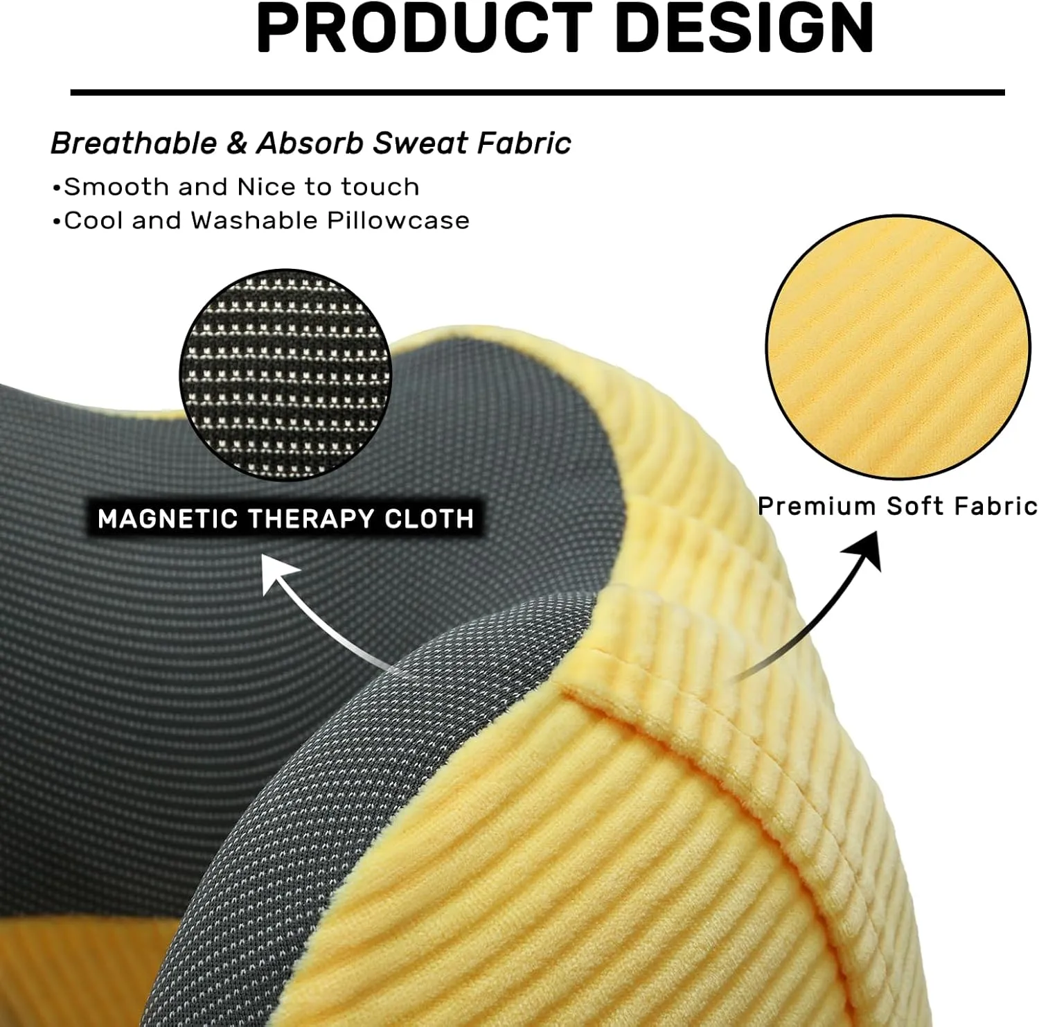 Neck Pillow Airplane-2 Pack Memory Foam Travel Pillow, Soft & Support Travel Neck Pillow for Travelling, Sleeping Rest, Car, Train and Home Use (Grey&Yellow)
