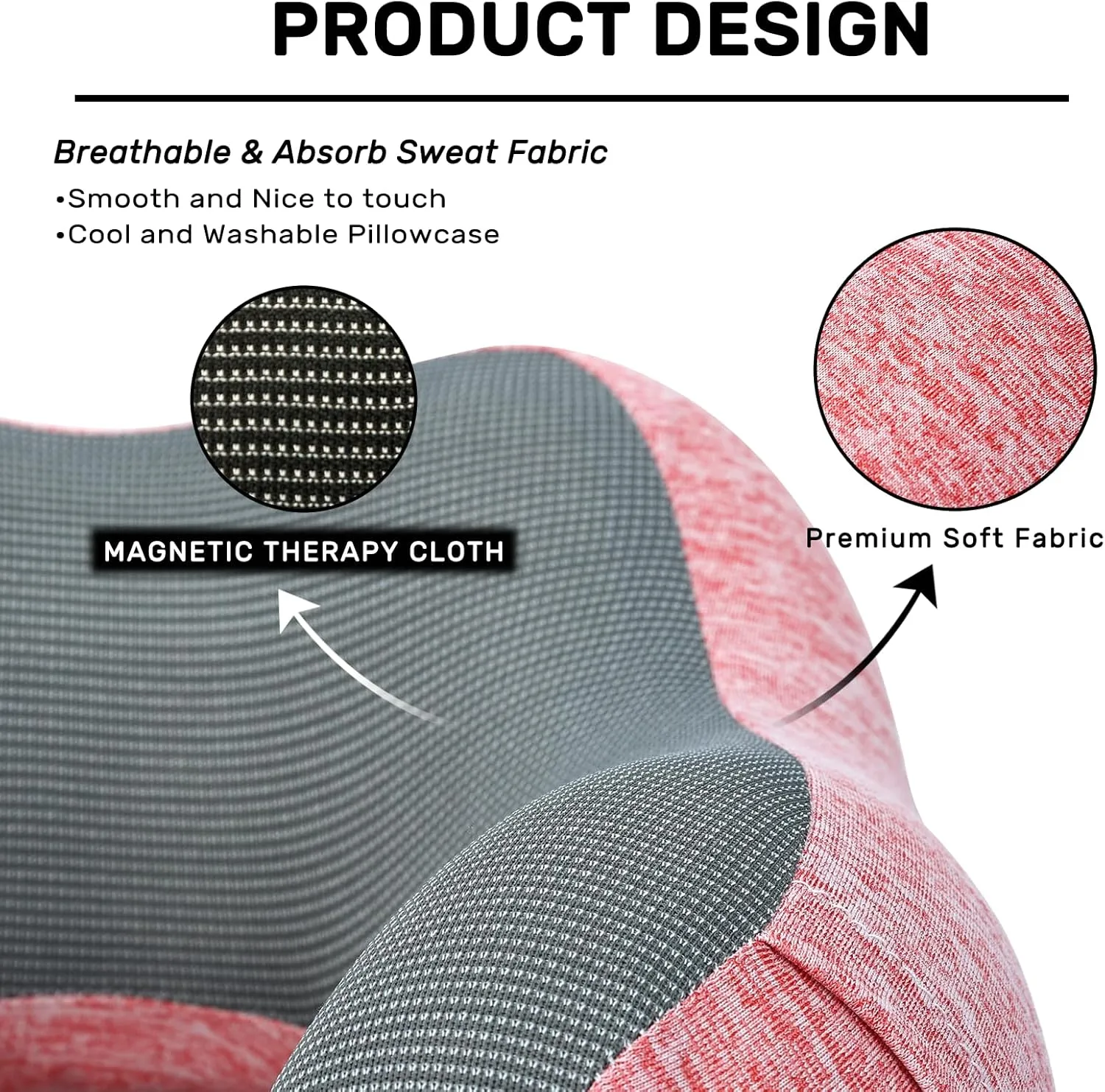 Neck Pillow Airplane-2 Pack Memory Foam Travel Pillow, Soft & Support Travel Neck Pillow for Travelling, Sleeping Rest, Car, Train and Home Use (Pink&Grey)