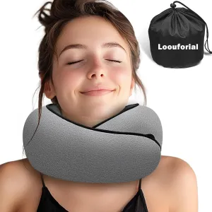 Neck Pillow Airplane | Memory Foam Travel Neck Pillow for Sleeping on Long Flights | Compact and Ergonomic Design Travel Pillows for Airplanes, Car Rides, and Home Use