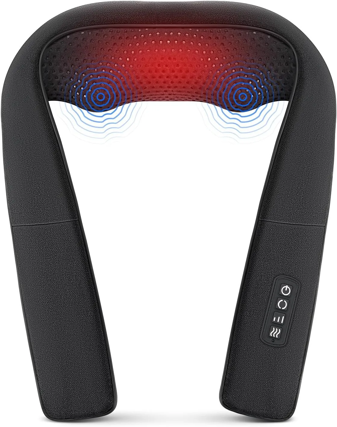 Nekteck Vibrating Neck and Back Massager with Soothing Heat, Electric Deep Tissue Massage Pillow for Shoulder, Leg, Body Muscle Pain Relief, Home Office Car Use, Gifts for Men Women, FSA/HSA Eligible