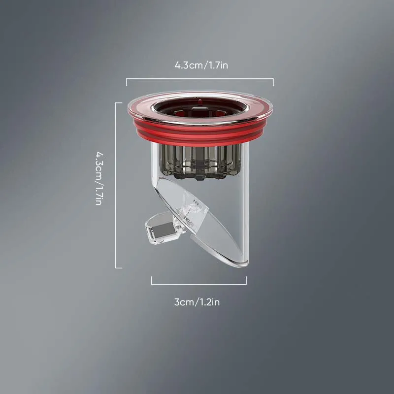 New gravity drainage and deodorant filter