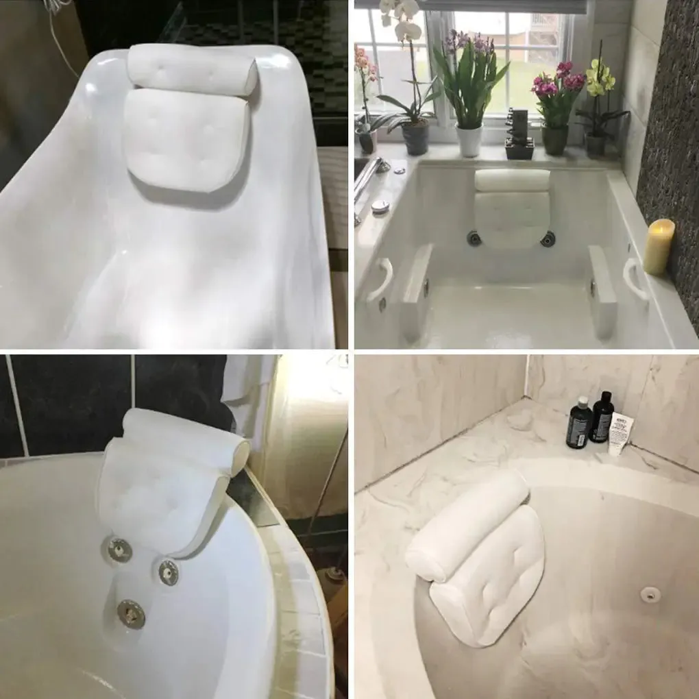 Non-Slip Bathtub Pillow Head