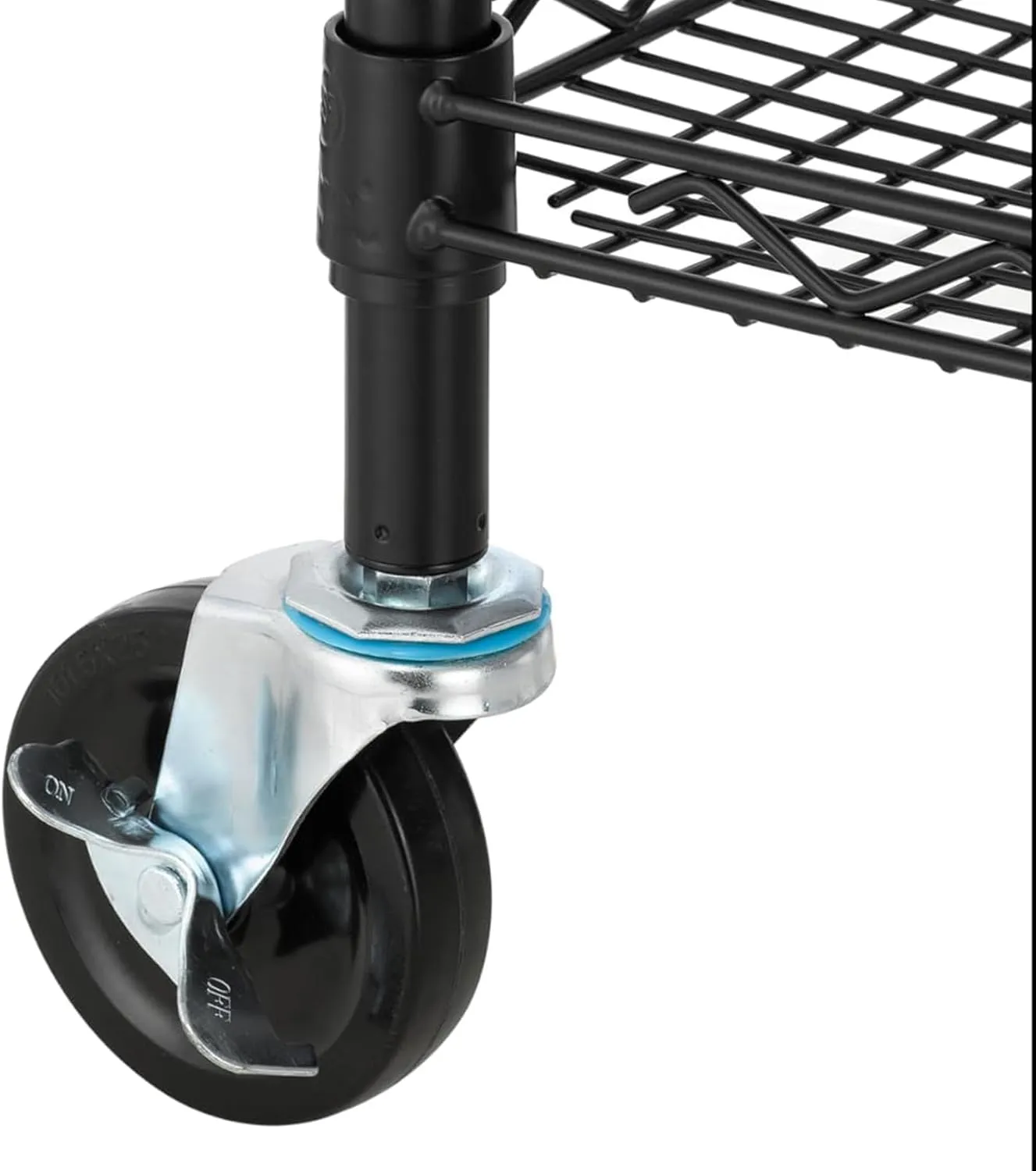 NSF Heavy Duty Wire Utility Cart with Wheels, for Kitchen, Bathroom, Bedroom, Office, Living Room, Commercial Industrial carts, Silver (30X18-light/BLACK)