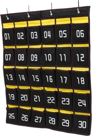Numbered Pocket Chart Classroom Phone Bag Mobile Phone Storage Box Organizer Calculator Holder for School