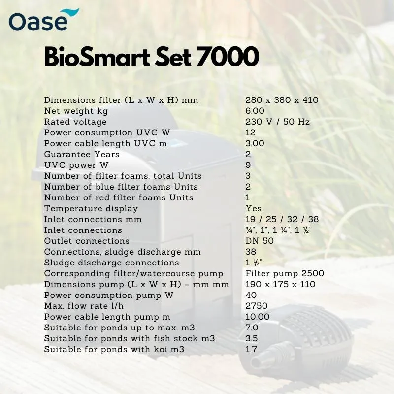 OASE BioSmart Set 5000 / 7000 (pond filter)
