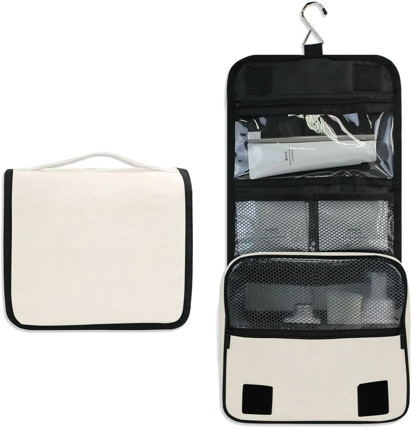 ODAWA Hanging Travel Makeup Organizer Old Lace Travel Toiletry Bag Men