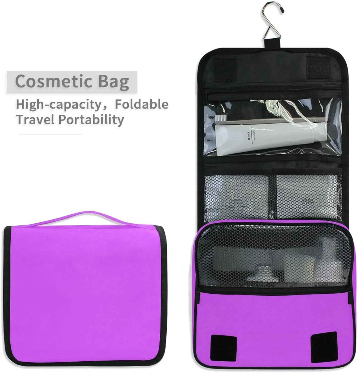 ODAWA Mallow Toiletry Bags Hanging Travel Makeup Organizer Portable Hanging Organizer for Travel