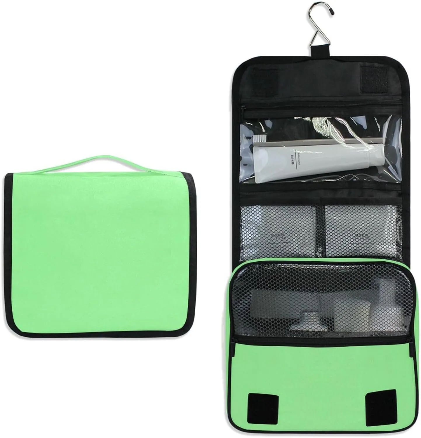 ODAWA Toiletry Bag Pale Green Hanging Cosmetic Toiletry Bag Travel Toiletry Makeup Bag for Women
